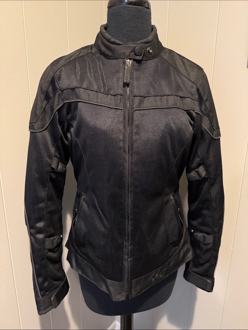 Bilt Women's Small Black Utility Motorcycle Jacket with Stand Collar